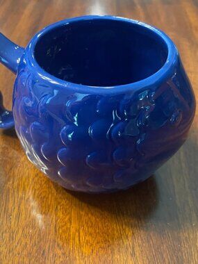 Home Studio Coastal Collection Cobalt Blue Fish Mug Ceramic Nautical!